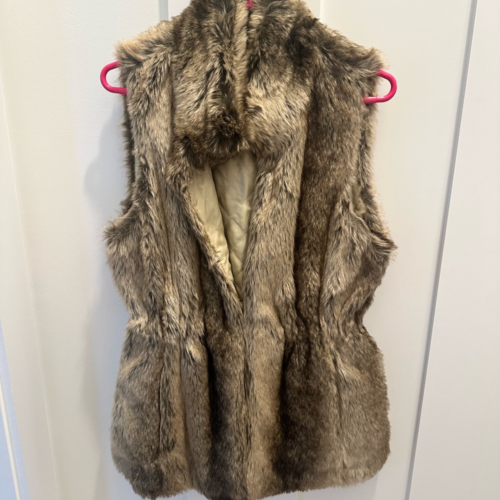 Banana Republic Brown Teddy Jacket Luxurious Faux Fur